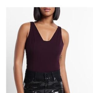 Express Ponte Double Knit Tank in Dark Purple